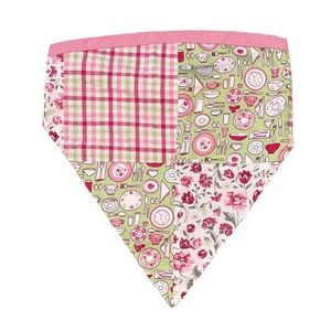 NWT Janie and Jack Set The Table Floral and Plaid Kids Bandana